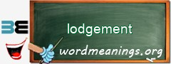 WordMeaning blackboard for lodgement